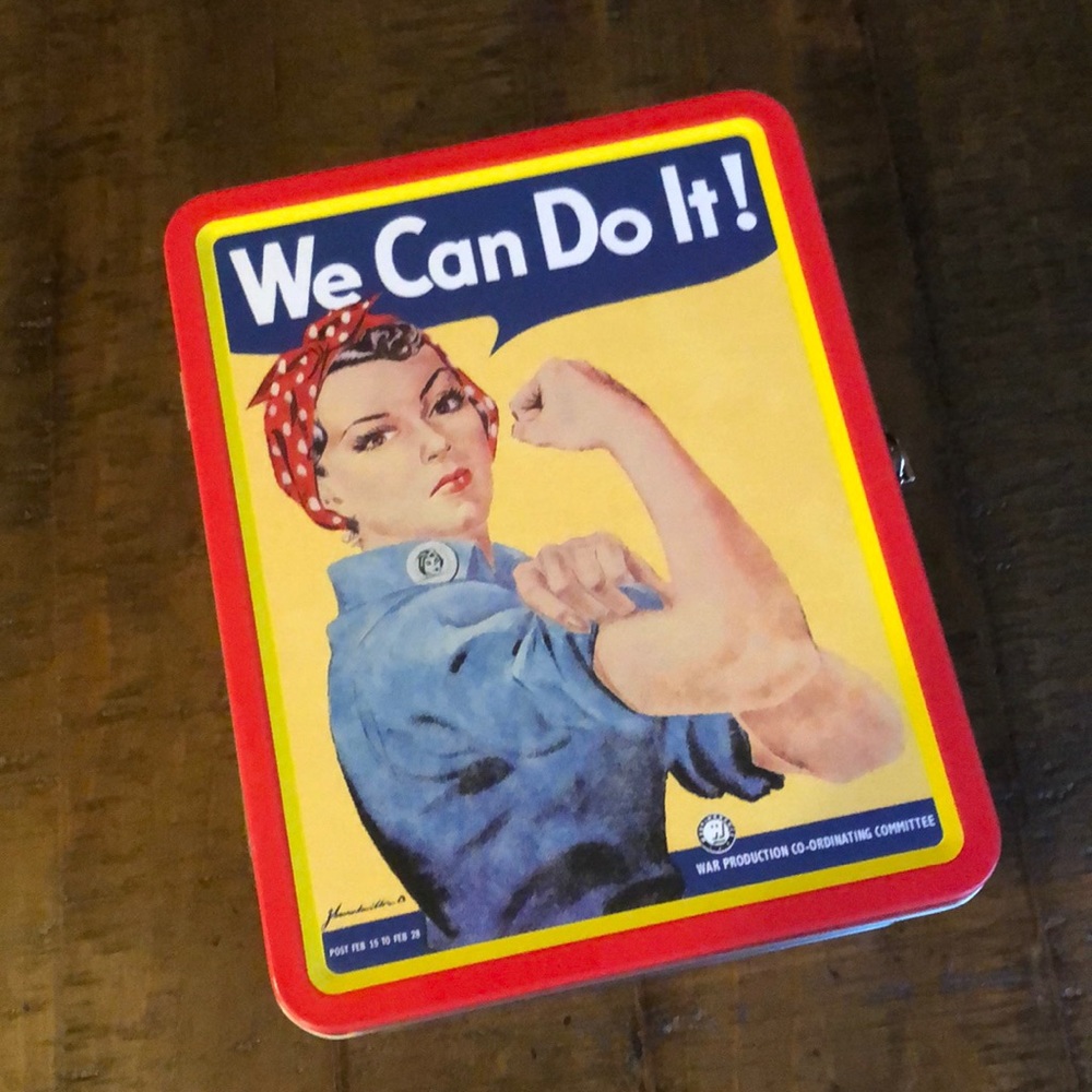 Rosie the Riveter Metal Lunch Tin